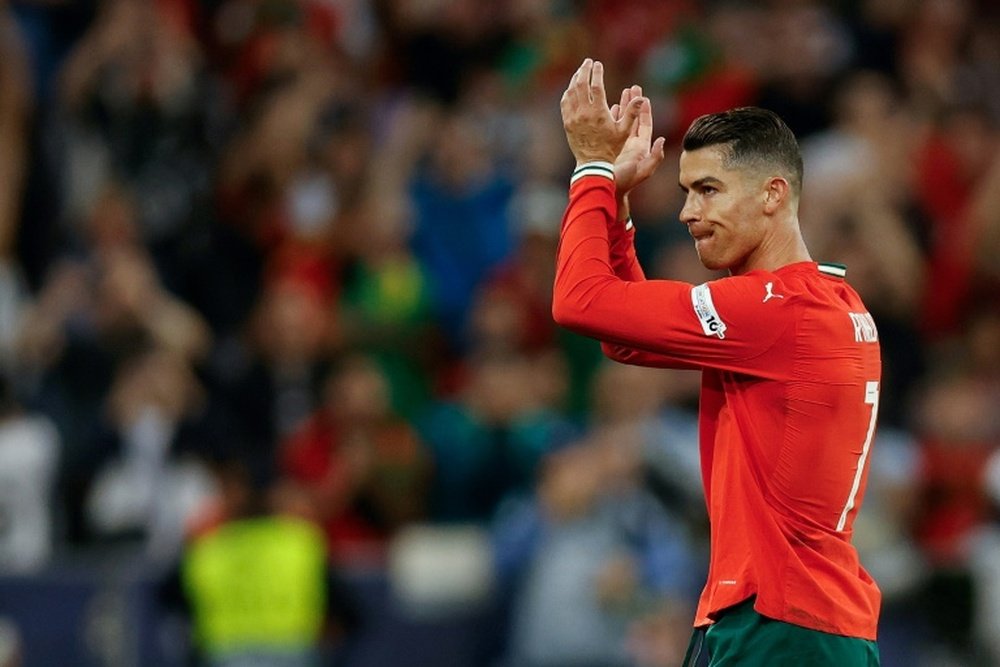 Le joueur portugais Cristiano Ronaldo lors de la demi-finale de la Ligue des Nations. AFP