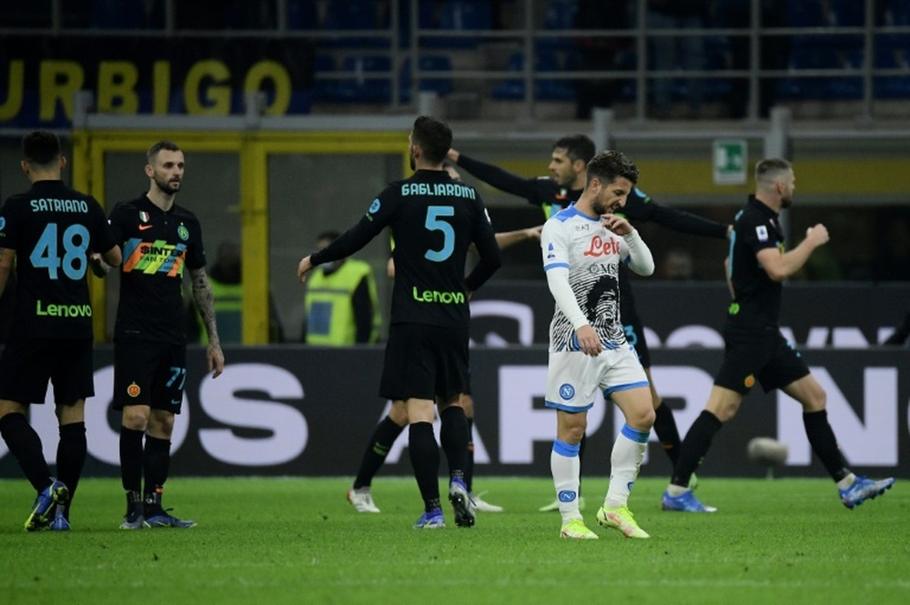 Dries Mertens déçu de la défaite de Naples. AFP