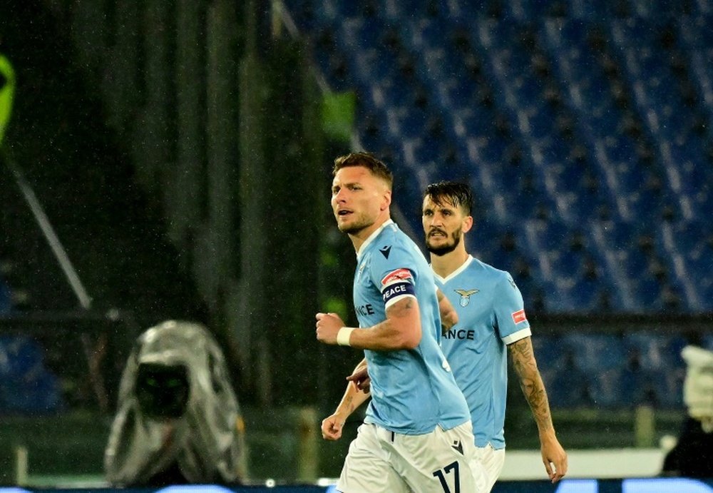 Immobile sort la Lazio Rome d'un mauvais pas. AFP