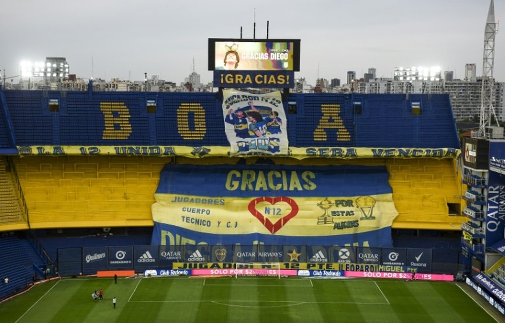 Maradona: hommage de Boca Juniors à la Bombonera sous les yeux de sa fille Dalma. AFP