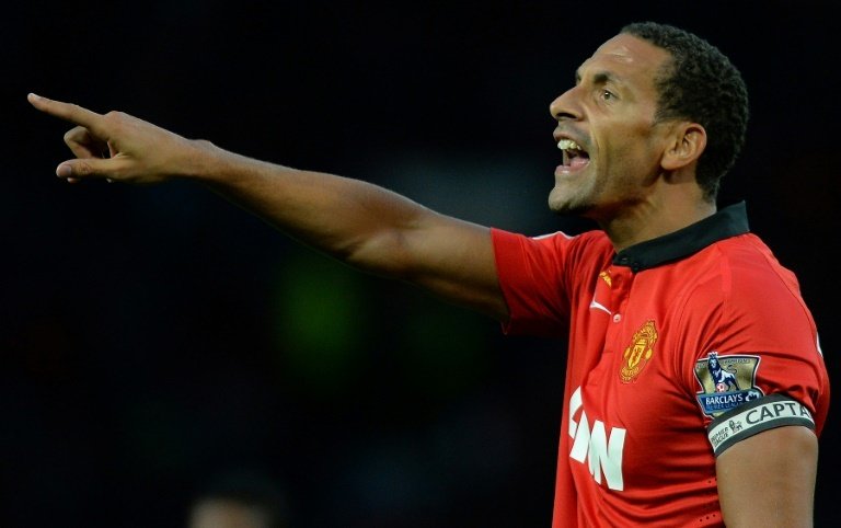 Rio Ferdinand lors d'un match amical contre Séville à Old Trafford. AFP