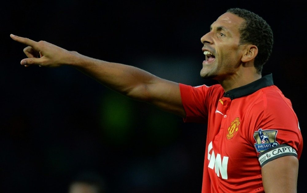 Rio Ferdinand lors d'un match amical contre Séville à Old Trafford. AFP