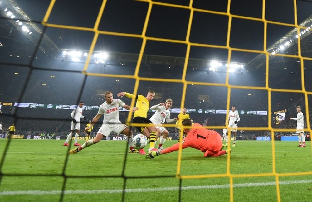 Dortmund en patron contre Cologne, Haaland encore buteur. AFP