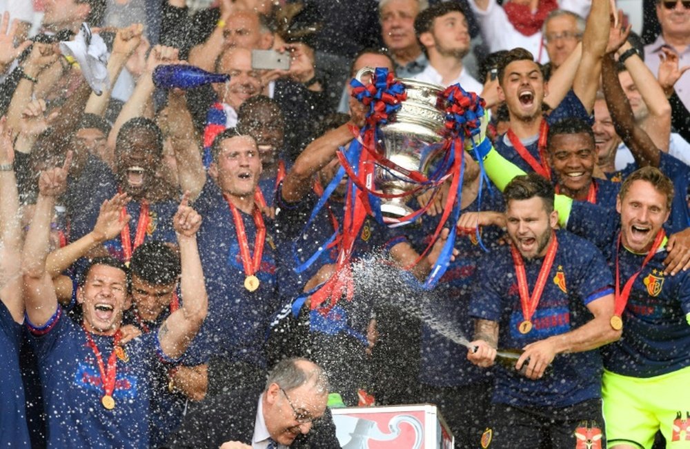 Le FC Bâle est le champion suisse. AFP