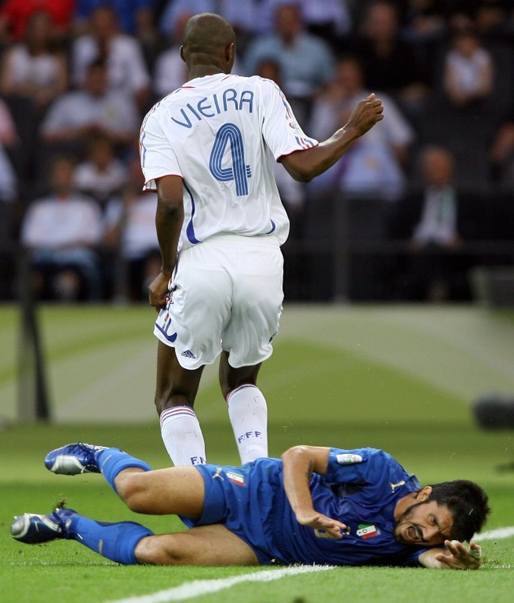 Patrick Vieira et Gennaro Gattuso lors de la finale de la Coupe du monde 2006. AFP