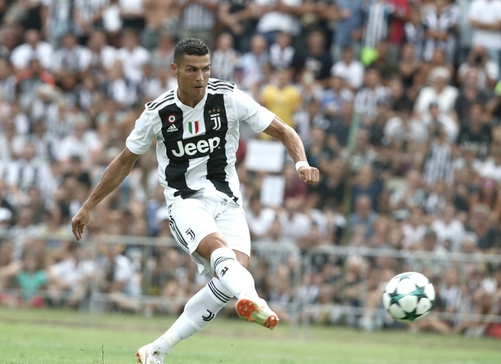 La recrue vedette de la Juventus Ronaldo lors d'un match amical contre la réserve juventina. AFP