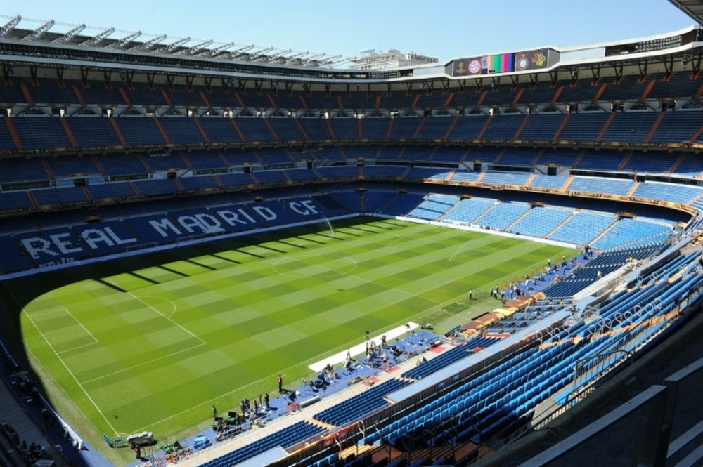 Vue générale du stade Bernabeu à Madrid. AFP
