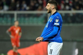 L'international italien de Sassuolo Domenico Berardi souffre d'une rupture d'un tendon d'Achille et sera indisponible pour l'Euro-2024 (14 juin-14 juillet) en Allemagne, a annoncé lundi son club.