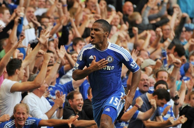 Florent Malouda sous le maillot de Chelsea, contre West Bromwich Albion. AFP