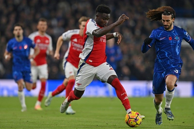 Le joueur d'Arsenal Bukayo Saka. AFP