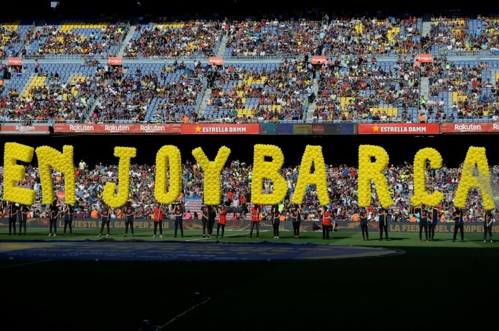 Des supporteurs lors d'un match amical entre le FC Barcelone et Boca Juniors. AFP