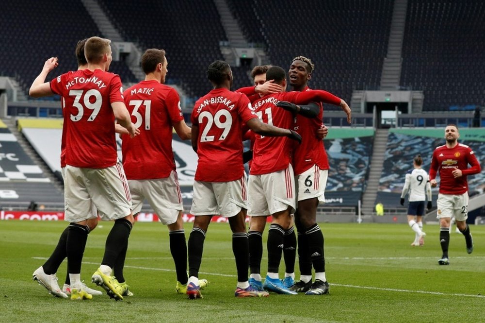 Manchester United se détache, West Ham lorgne sur le podium. AFP