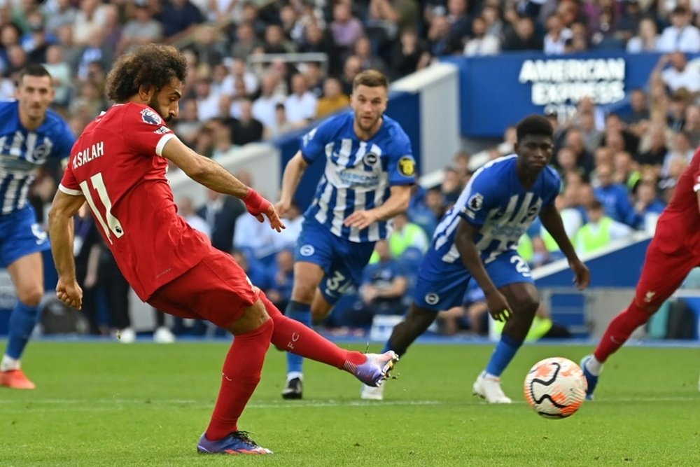Liverpool accroché à Brighton et 3e avant Arsenal-City. AFP