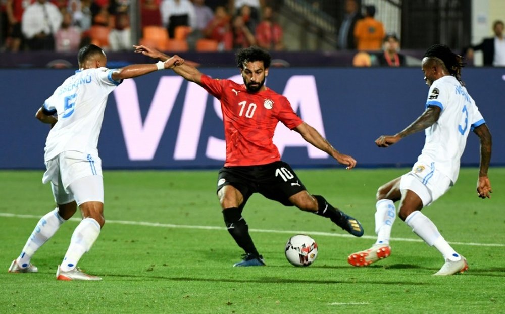 Mohamed Salah buteur lors du match face au Congo, le 26 juin 2019.AFP