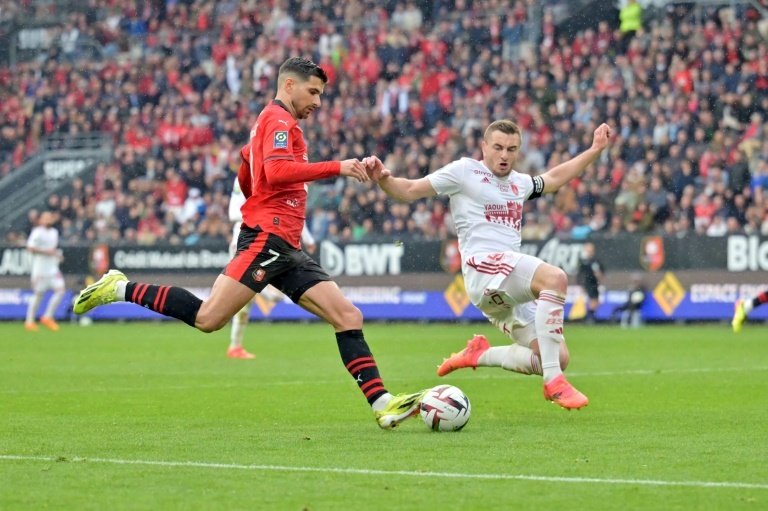 L'attaquant Martin Terrier passe de Rennes au Bayer Leverkusen. AFP