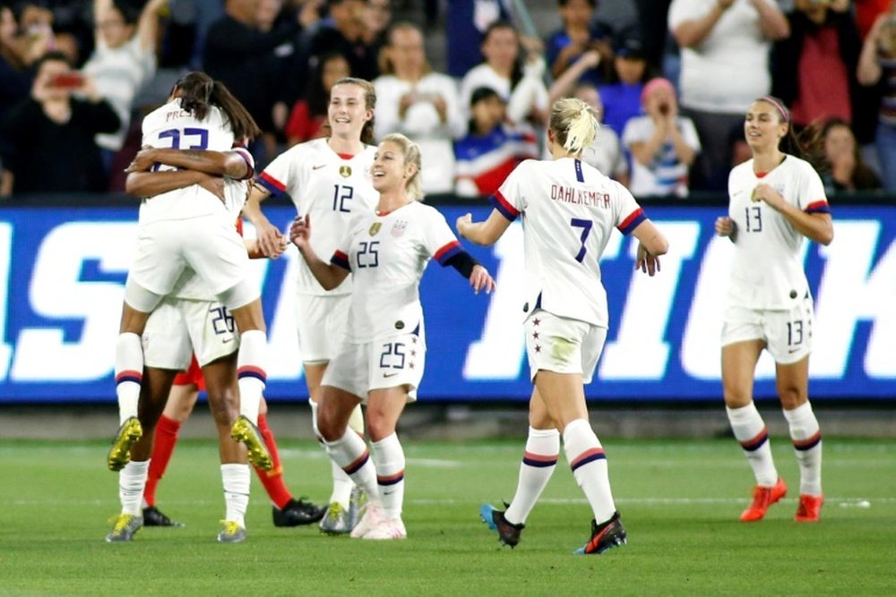 Les Américaines, championnes du monde en titre. AFP