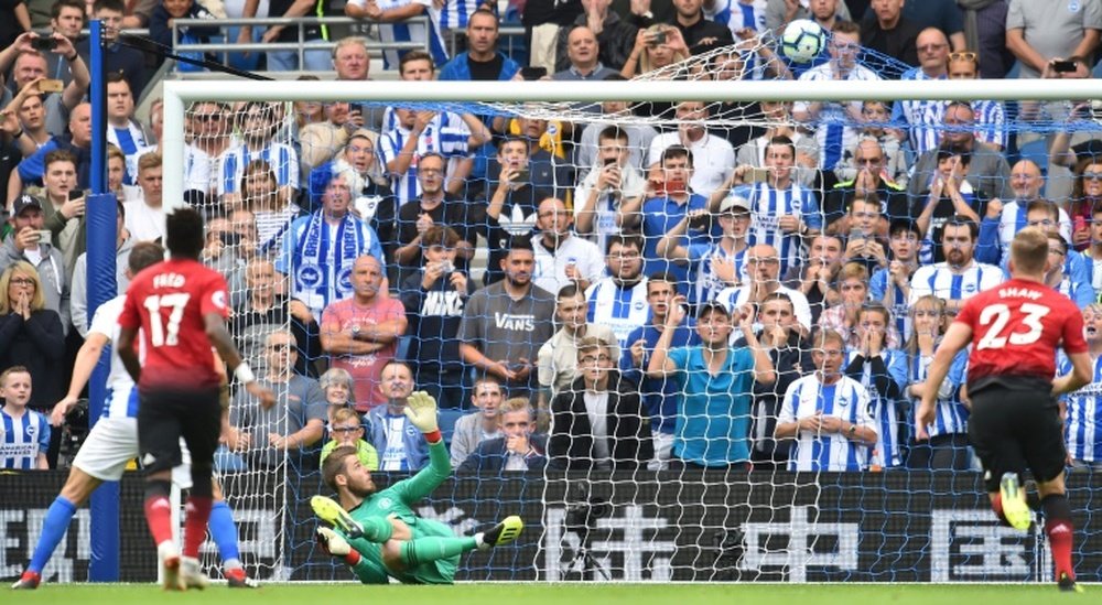 United s'est incliné face à Brighton. AFP