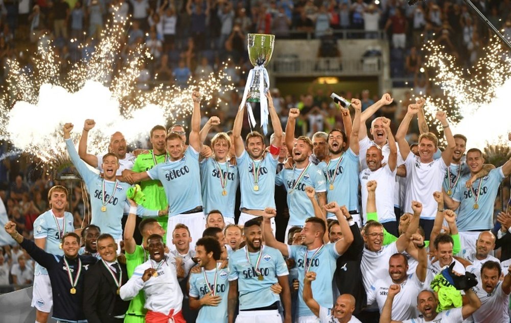 La Lazio décroche la Supercoupe dItalie devant la Juventus. AFP