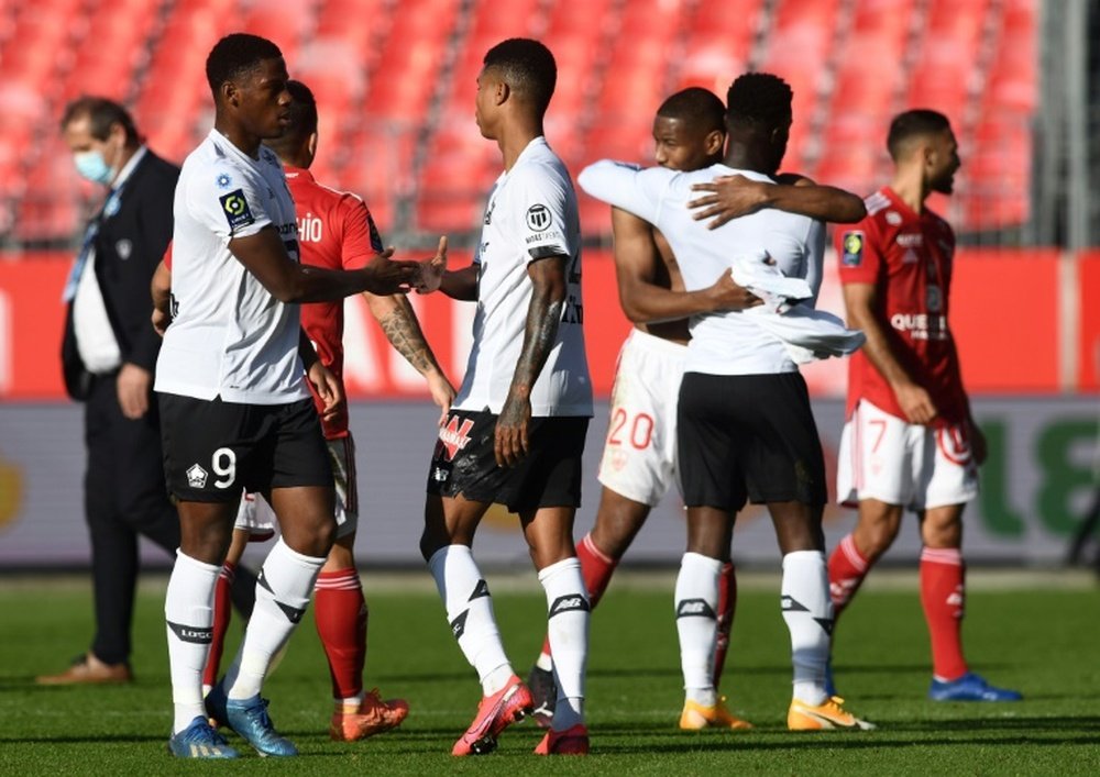 Lille concède sa première défaite de la saison, battu 3-2 à Brest. AFP