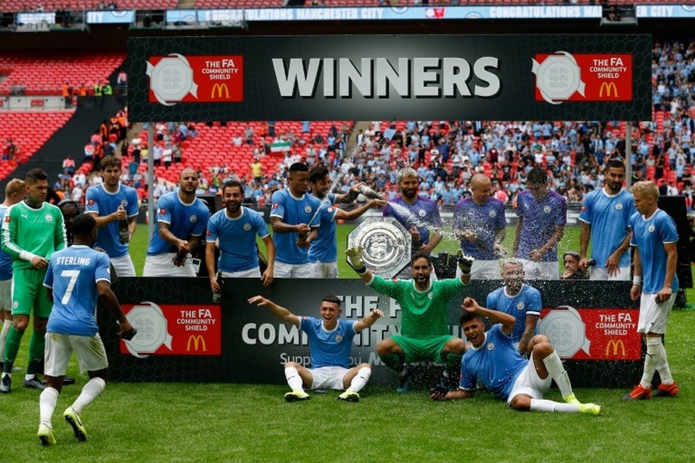 Encore un titre pour Manchester City, qui remporte le Community Shield. AFP