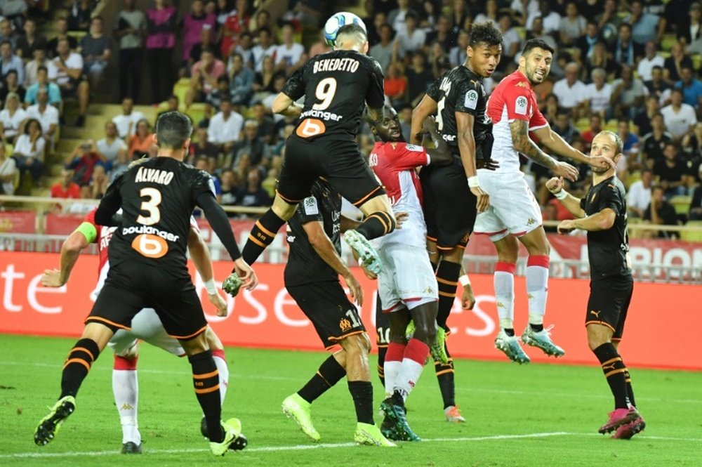 Confrontation entre Monaco et Marseille en Ligue 1. AFP