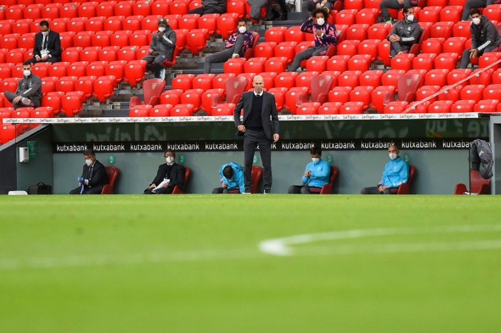 Zidane dément avoir annoncé son départ à ses joueurs. AFP