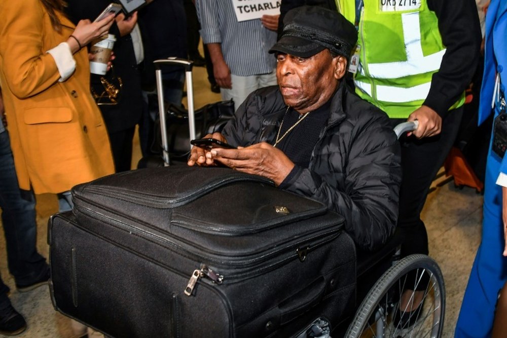 Pelé arrive à laéroport de Garulhos le 9 avril 2019. AFP