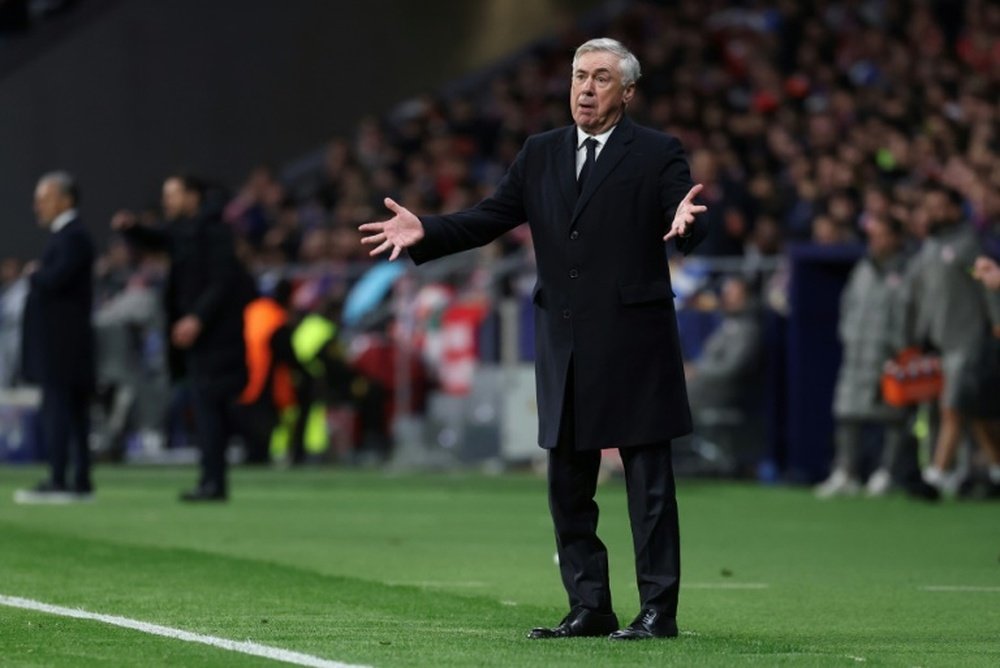 Carlo Ancelotti pendant un match du Real Madrid. AFP