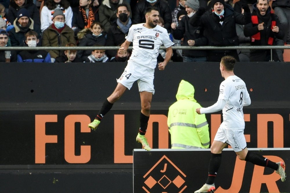 Inarrêtable, Rennes s'impose à Lorient et s'empare de la deuxième place. AFP