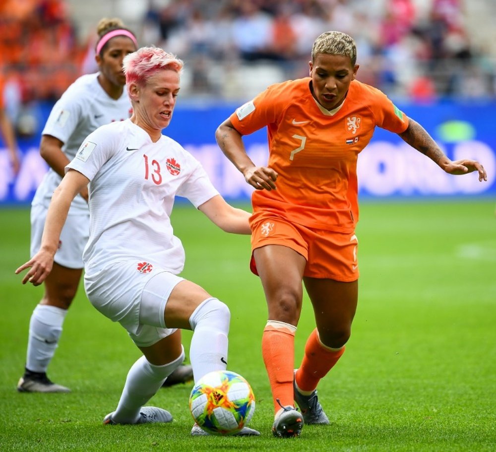 Sophie Schmidt lors du match face aux Pays-Bas. AFP