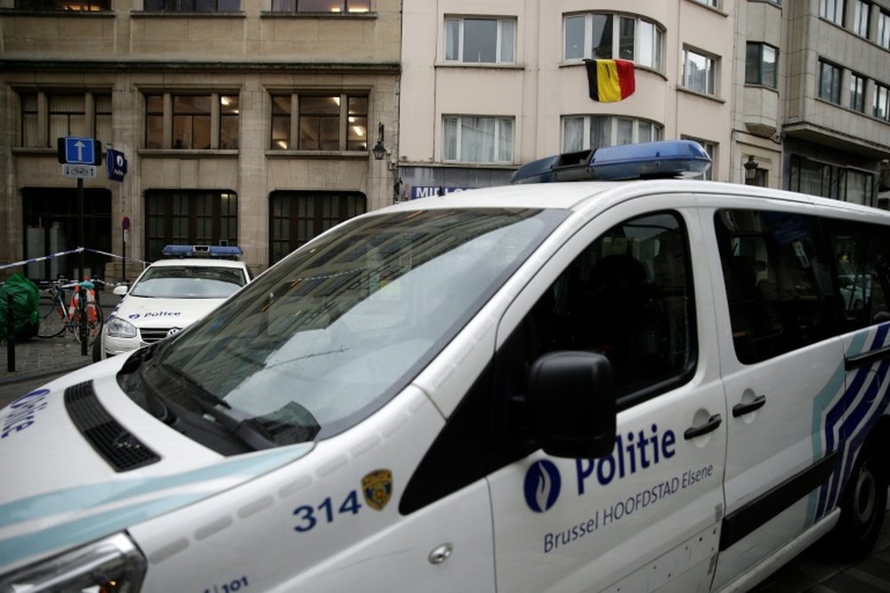 Véhicules de la police belge. AFP