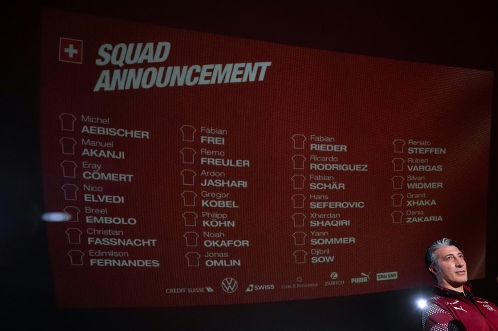 La liste de la Suisse pour le Mondial 2022. AFP