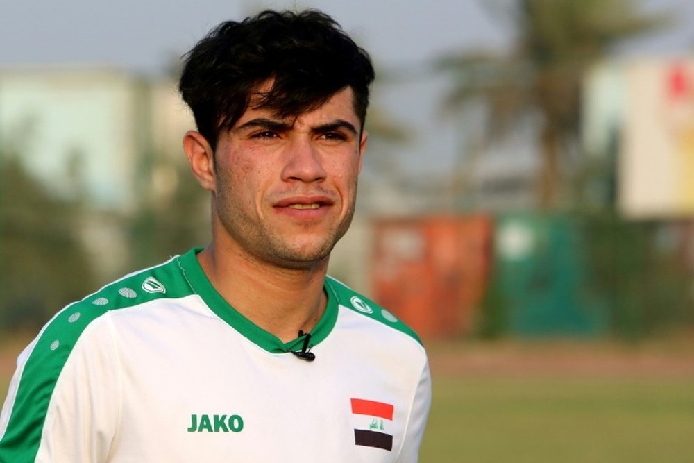 Le jeune prodige du football irakien Mohammed Dawood, 17 ans. AFP