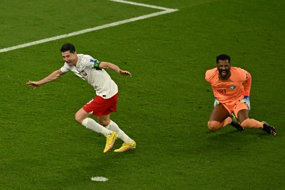 La Pologne et Lewandowski se réveillent face à l'Arabie saoudite. AFP