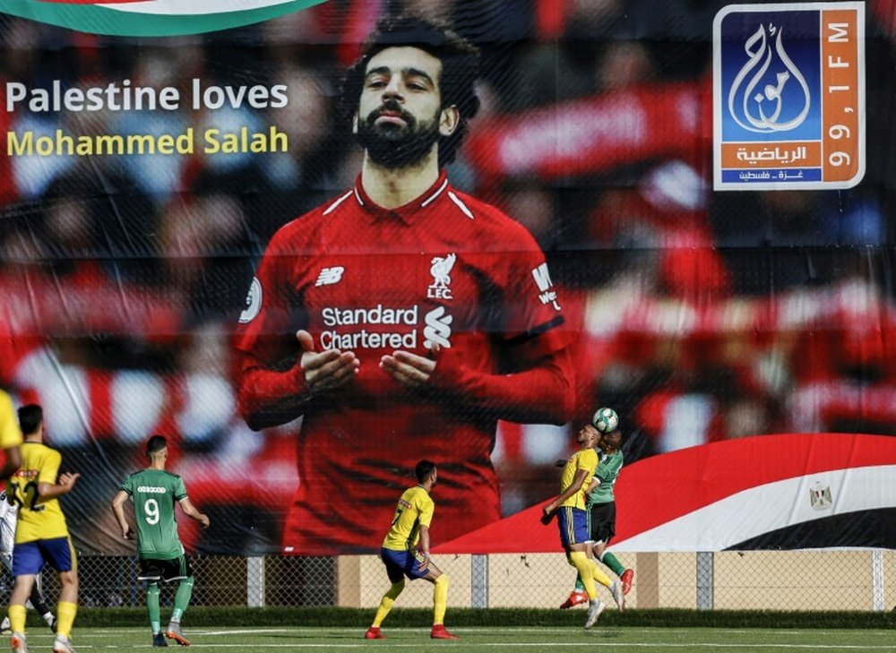 Palestine loves Mohamed Salah. AFP