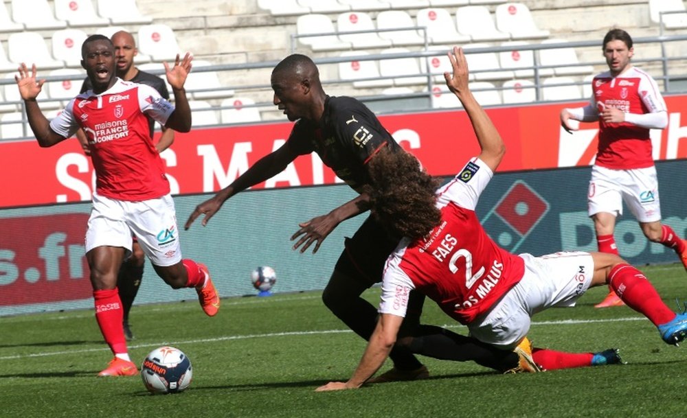 Guirassy a marqué un doublé permettant à Rennes d'accrocher le match nul. AFP