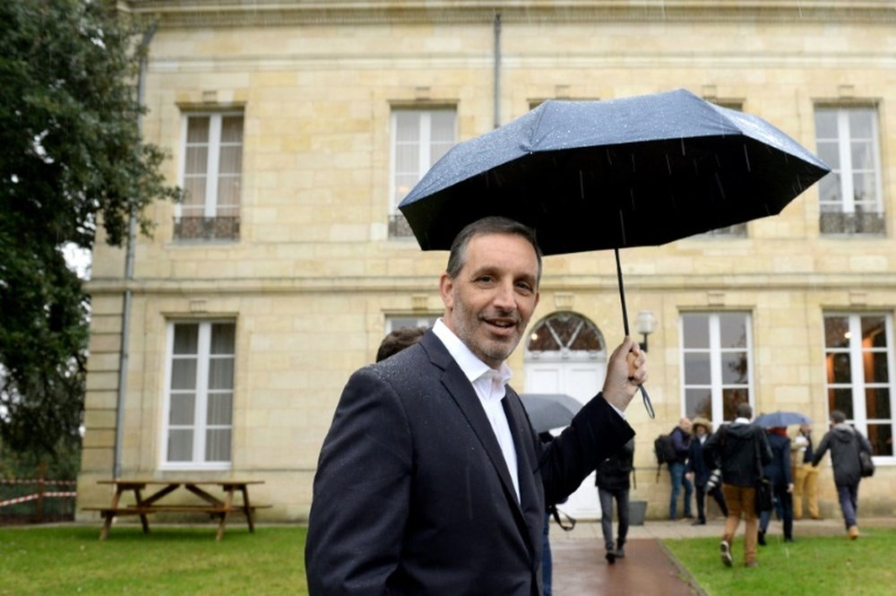 L'Américain Joseph DaGrosa, arrive au Château du Haillan. AFP