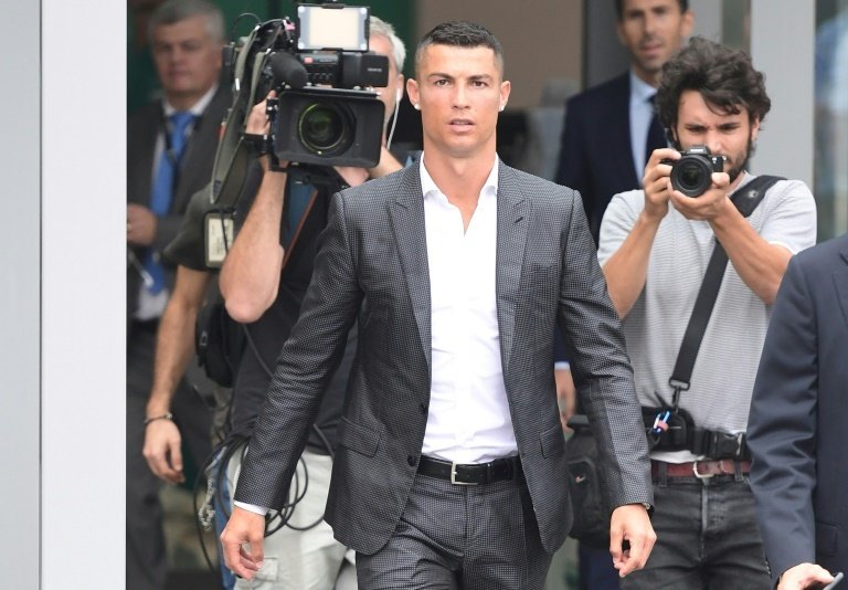 Cristiano Ronaldo à son arrivée. AFP
