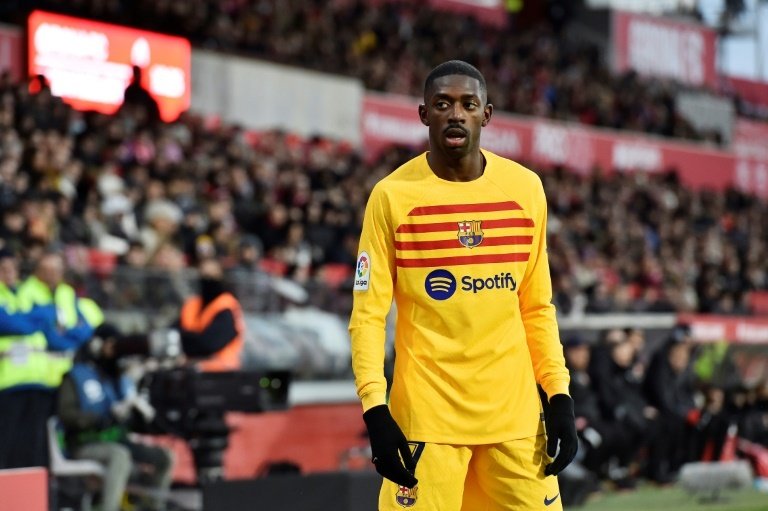 Dembélé sort sur blessure contre Gérone. AFP