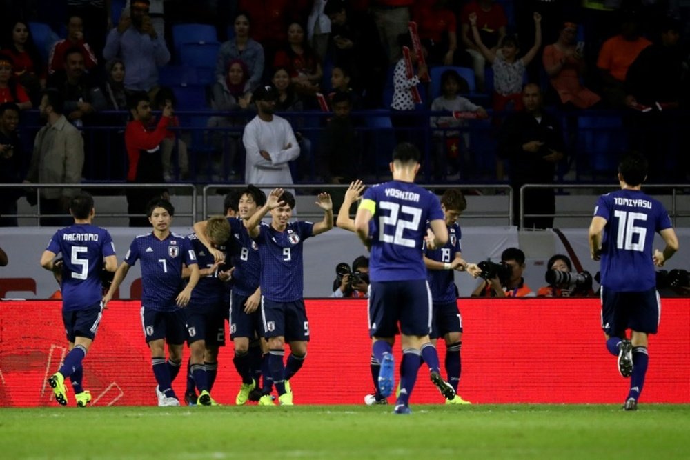 Les Japonais vainqueurs du Vietnam en quarts de finale de la Coupe d'Asie à Dubaï. AFP