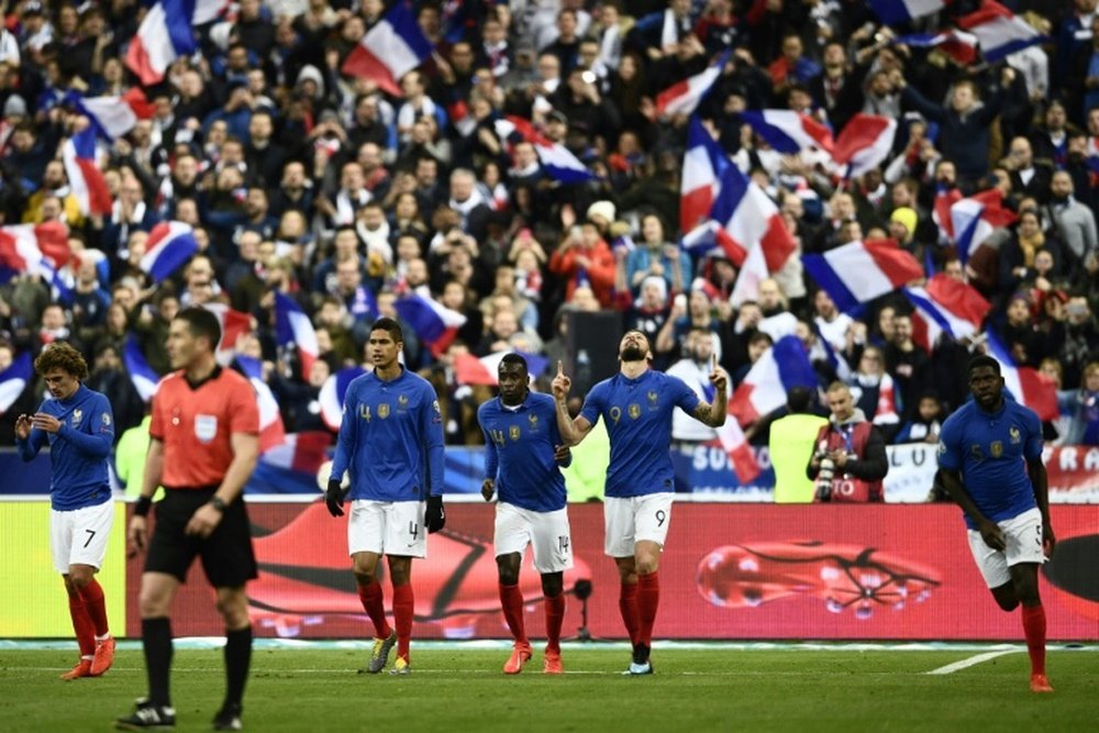 La France a gagné 4-0. AFP