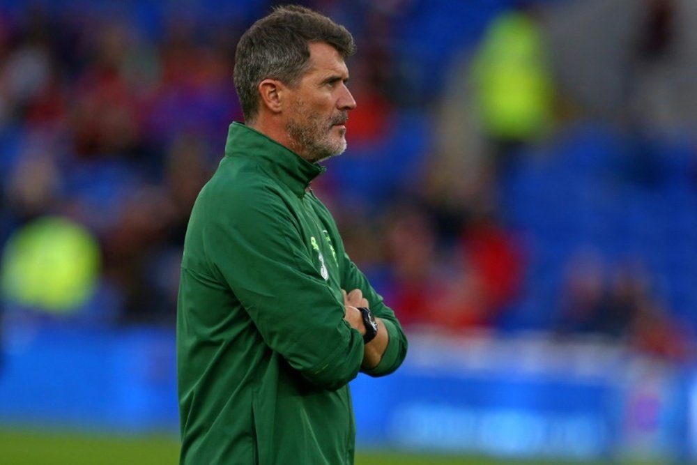 Roy Keane alors entraîneur adjoint de l'Irlande lors du match face au Pays de Galles. AFP