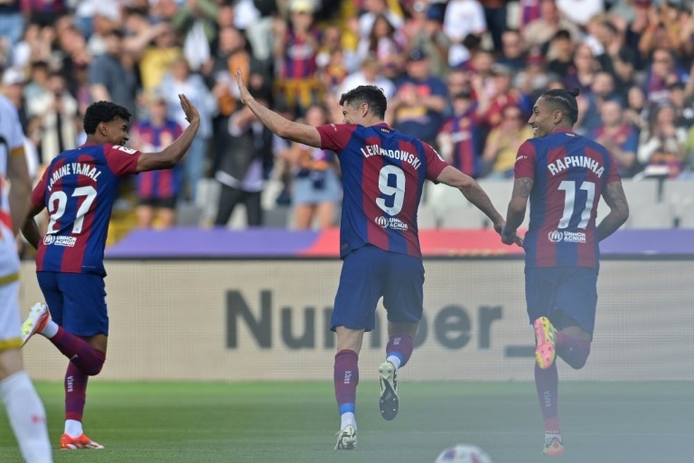 Le trio de feu du Barça. AFP
