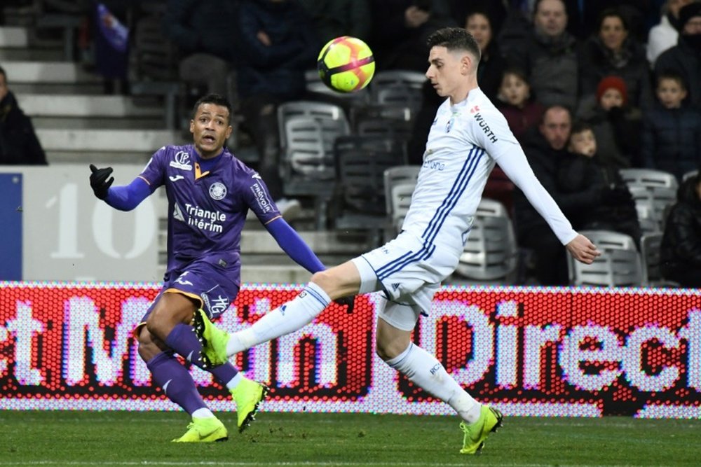 Le joueur de Strasbourg Anthony Caci. AFP