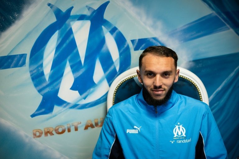 Amine Gouiri en entretien avec l'AFP. AFP