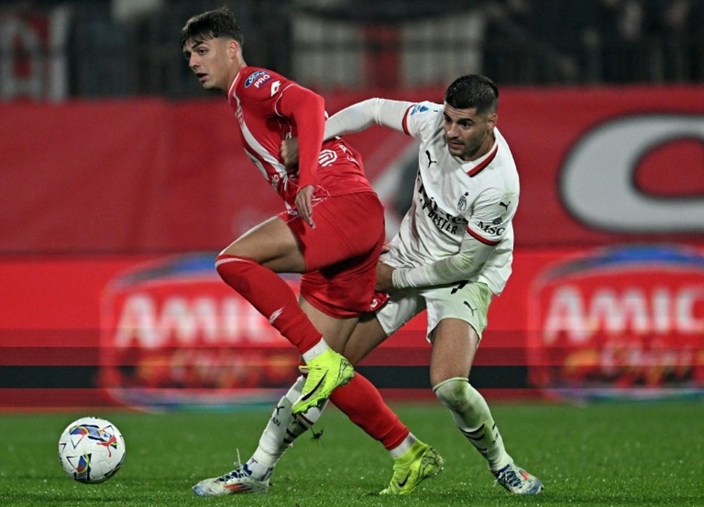 L'attaquant Daniel Maldini sous le maillot de Monza. AFP