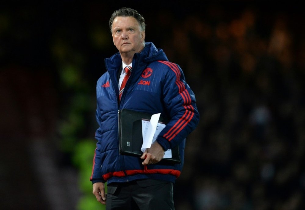 Louis van Gaal alors manager de Manchester United. AFP