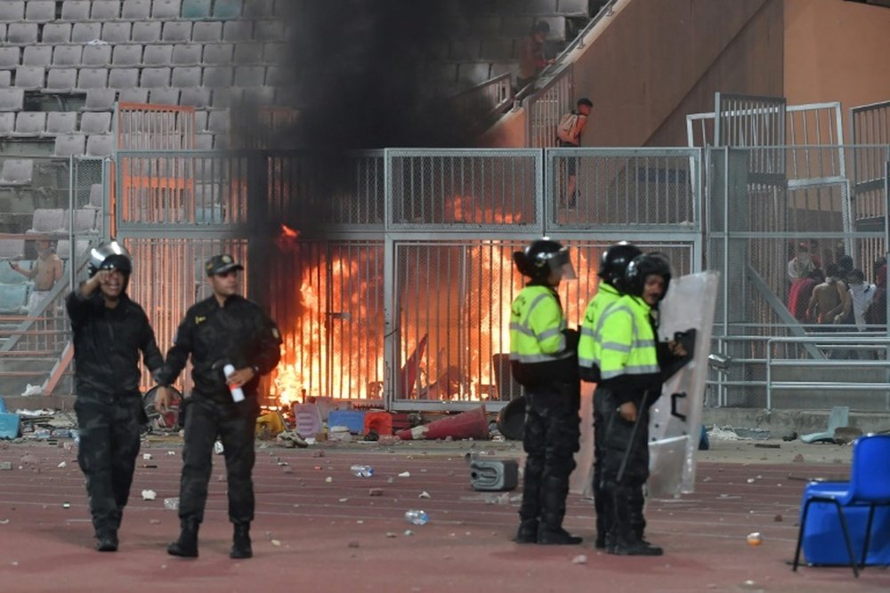 Foot: violents incidents pendant un match entre l'Espérance de Tunis et la JS Kabylie. AFP