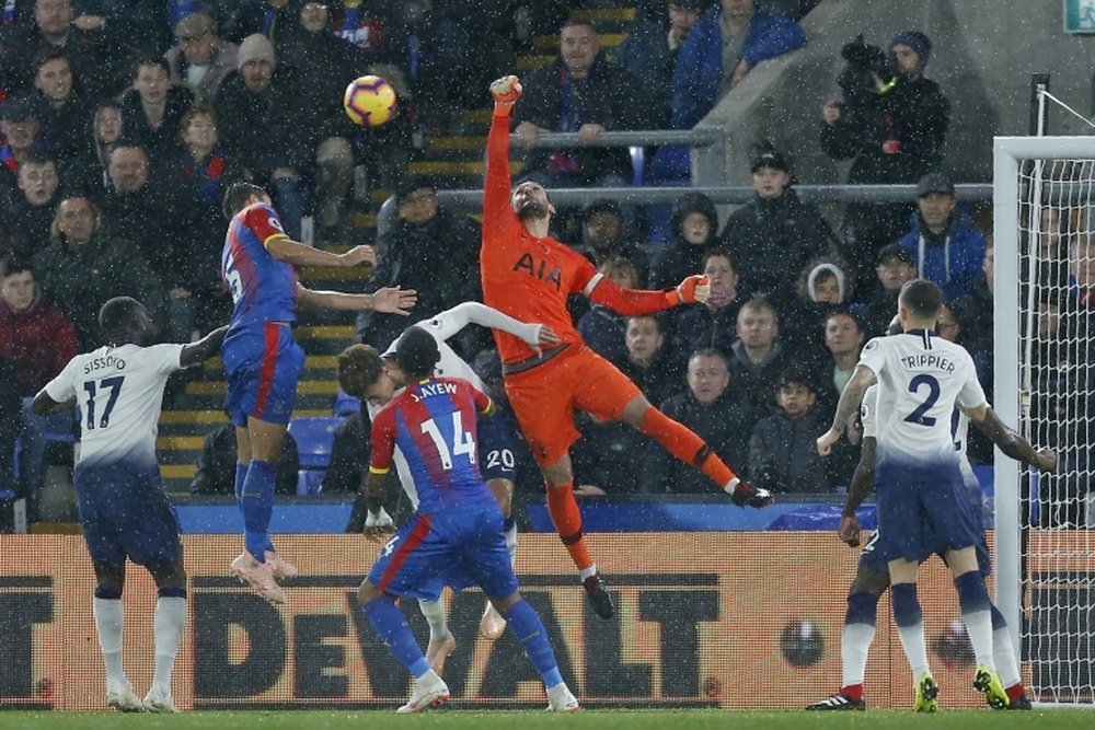Hugo Lloris lors de la victoire 1-0 contre Crystal Palace. AFP