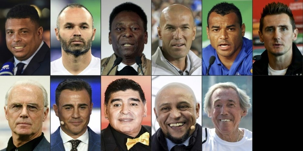 Mondial 2022 : de Pelé à Zidane, le onze de légende. AFP